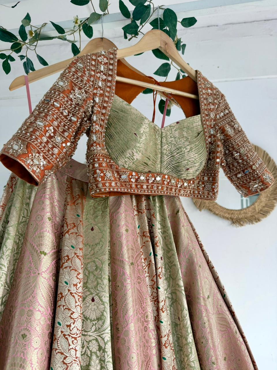 Multicolor Banaras Silk Lehenga