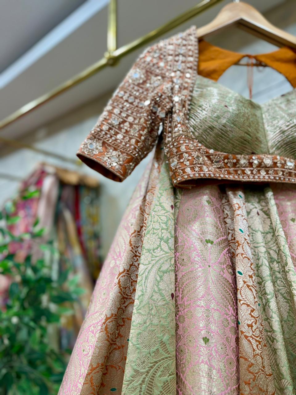 Multicolor Banaras Silk Lehenga