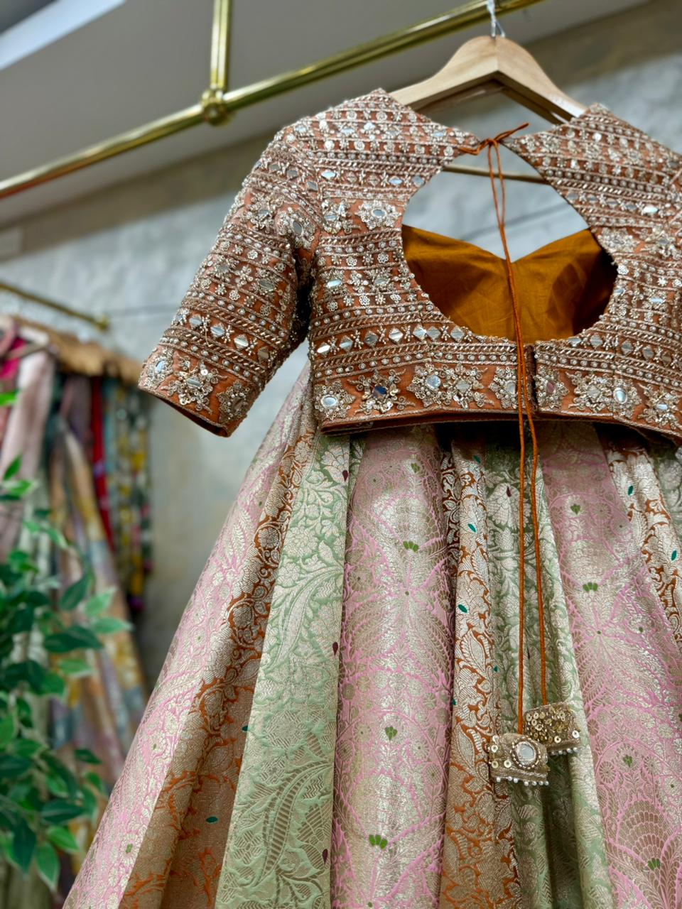 Multicolor Banaras Silk Lehenga