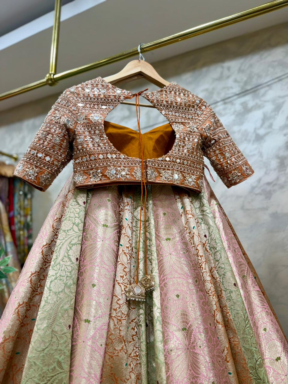 Multicolor Banaras Silk Lehenga