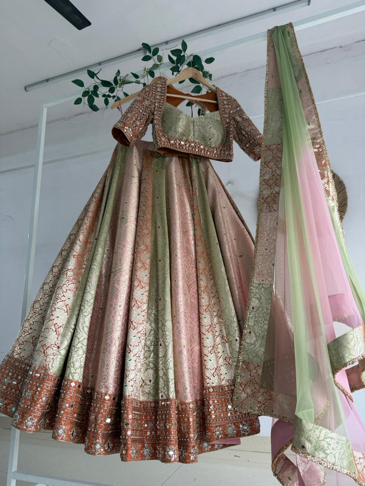 Multicolor Banaras Silk Lehenga