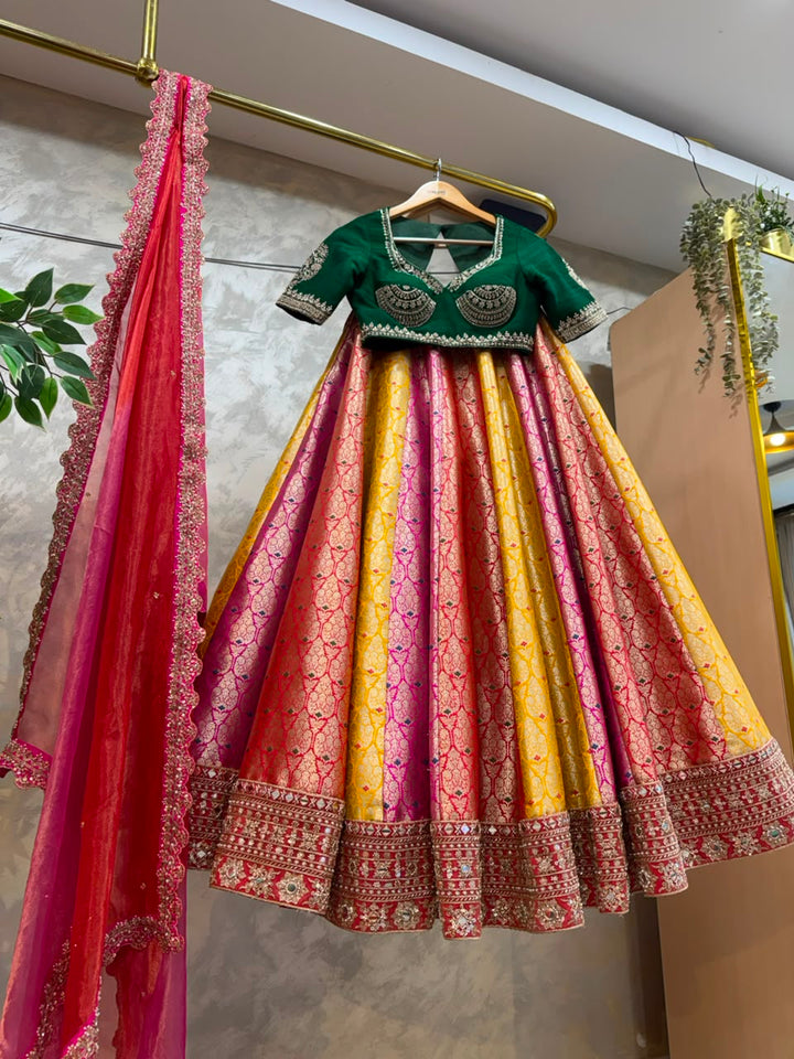 Multicolor Banaras Silk Lehenga