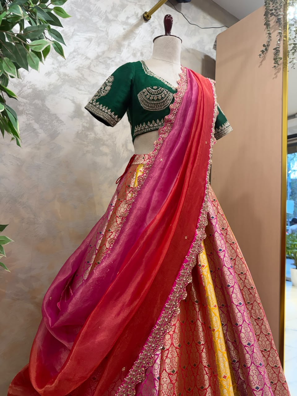 Multicolor Banaras Silk Lehenga