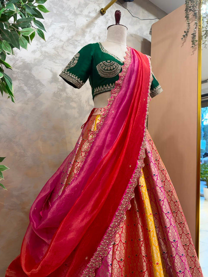 Multicolor Banaras Silk Lehenga