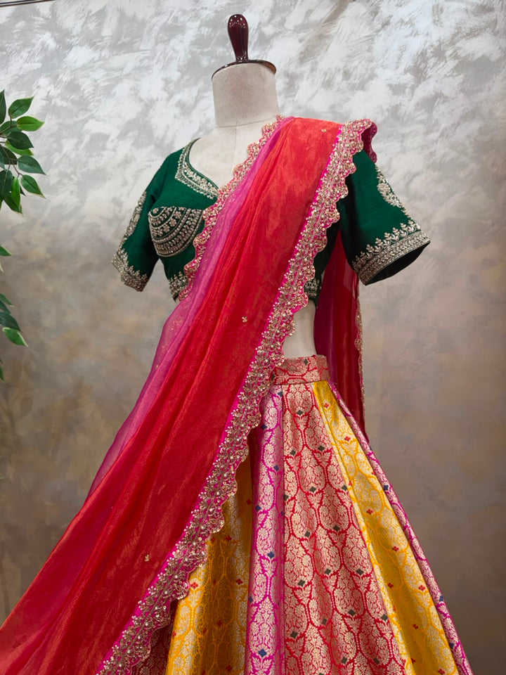 Multicolor Banaras Silk Lehenga