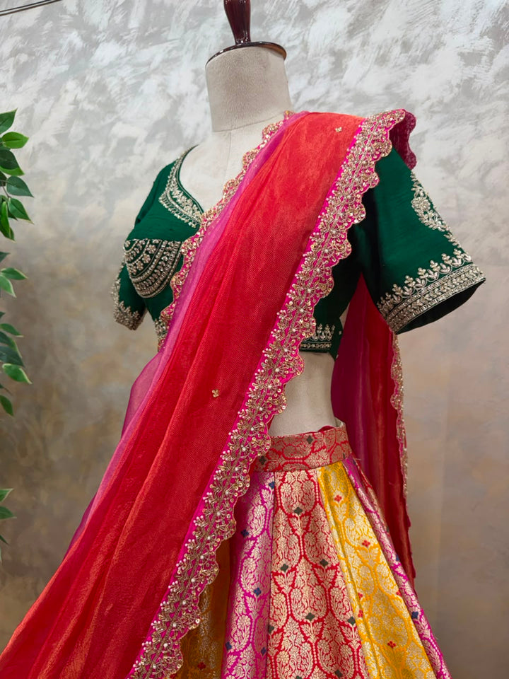 Multicolor Banaras Silk Lehenga
