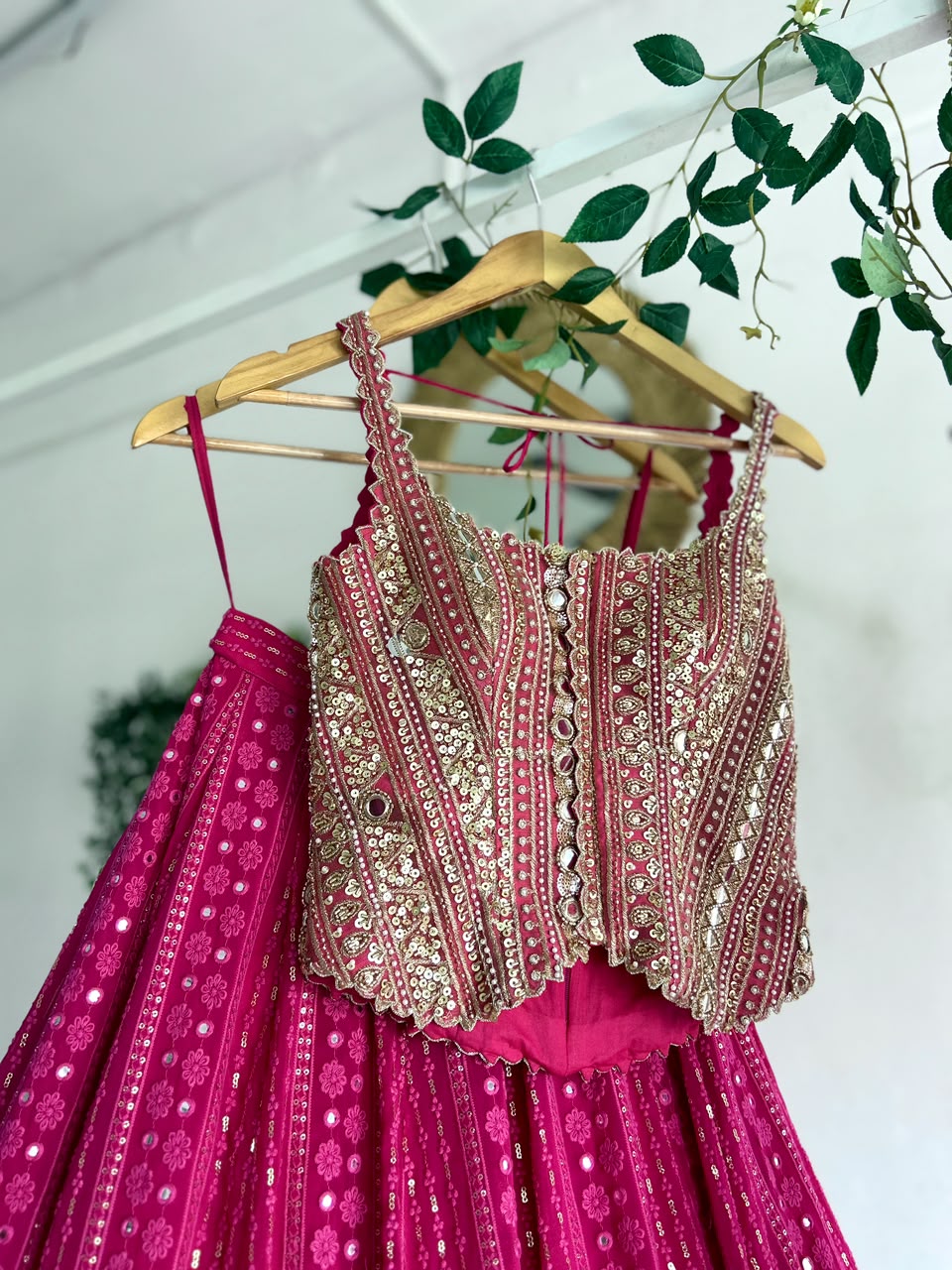 Pink Chikankari Lehenga