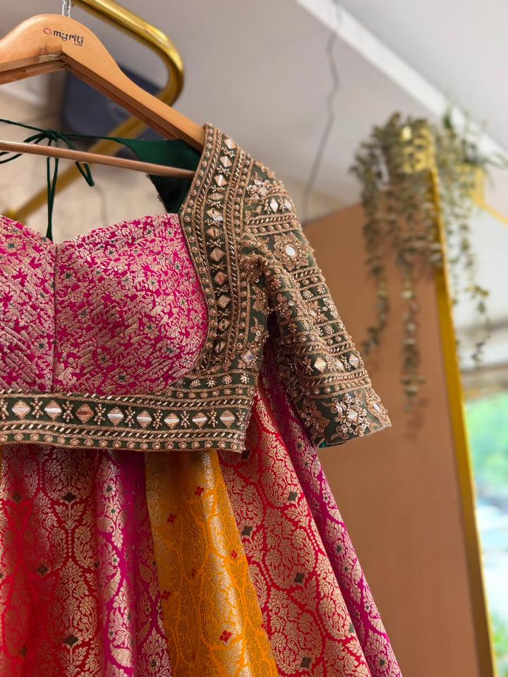 Multicolor Banaras Silk Lehenga