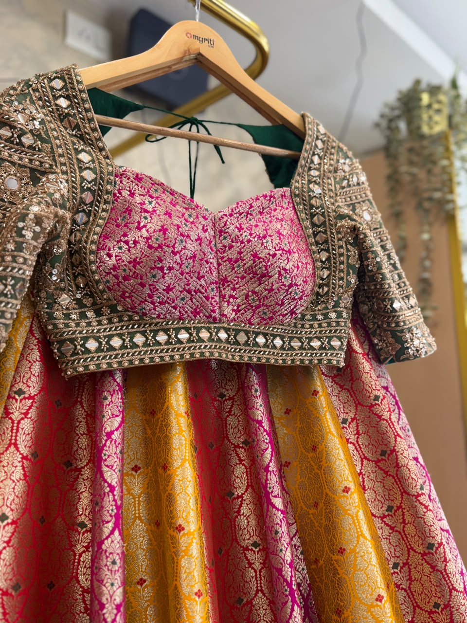 Multicolor Banaras Silk Lehenga