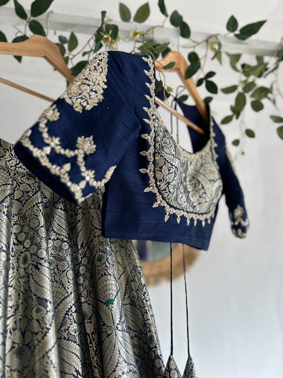 Blue Banaras Silk Lehenga