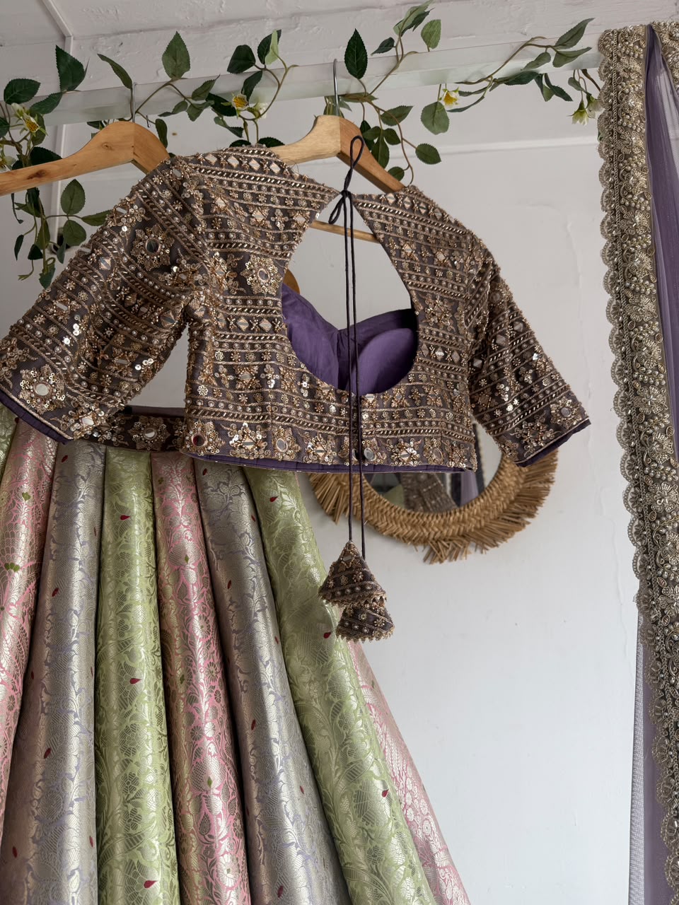 Multicolor Banaras Silk Lehenga