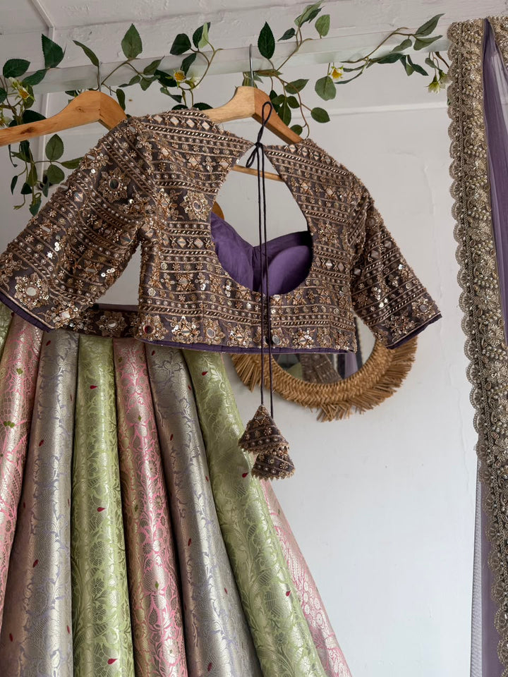 Multicolor Banaras Silk Lehenga