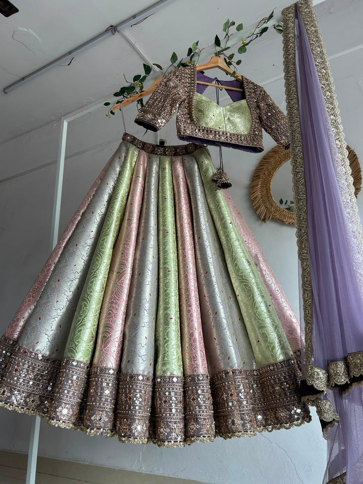Multicolor Banaras Silk Lehenga