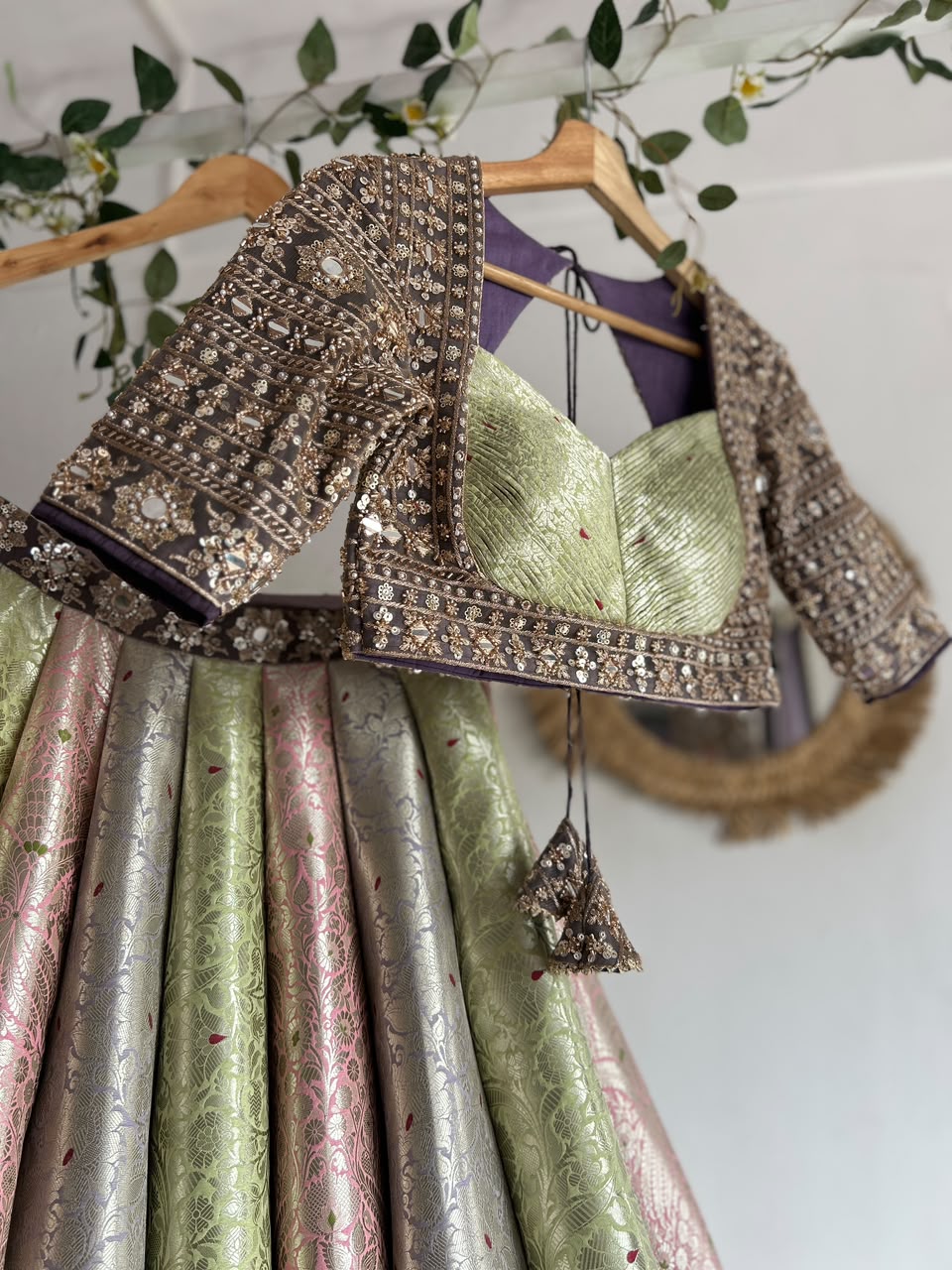 Multicolor Banaras Silk Lehenga