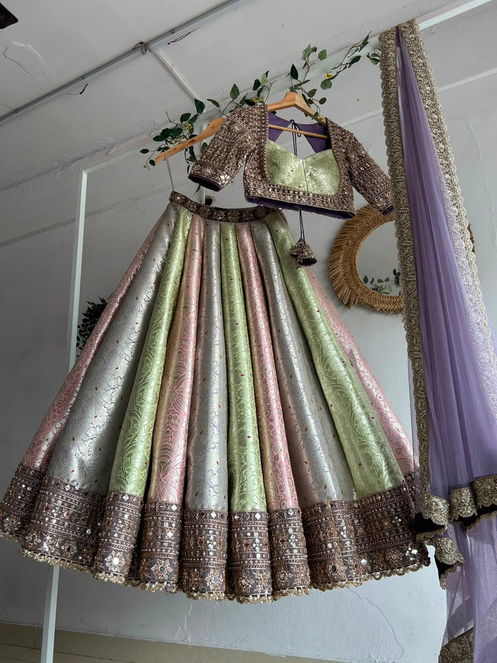 Multicolor Banaras Silk Lehenga