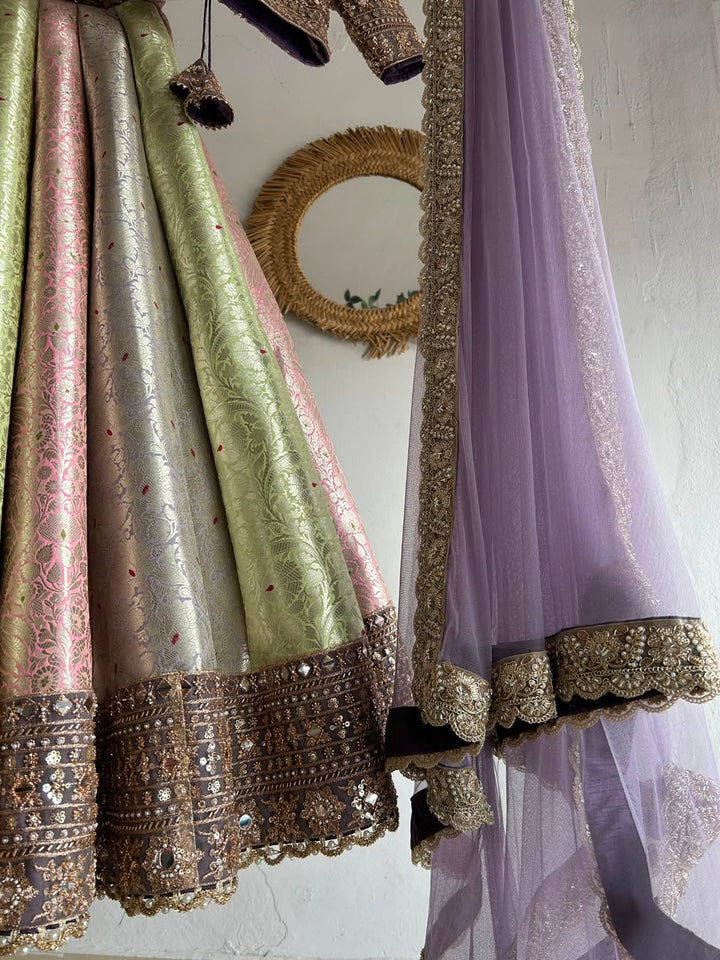 Multicolor Banaras Silk Lehenga