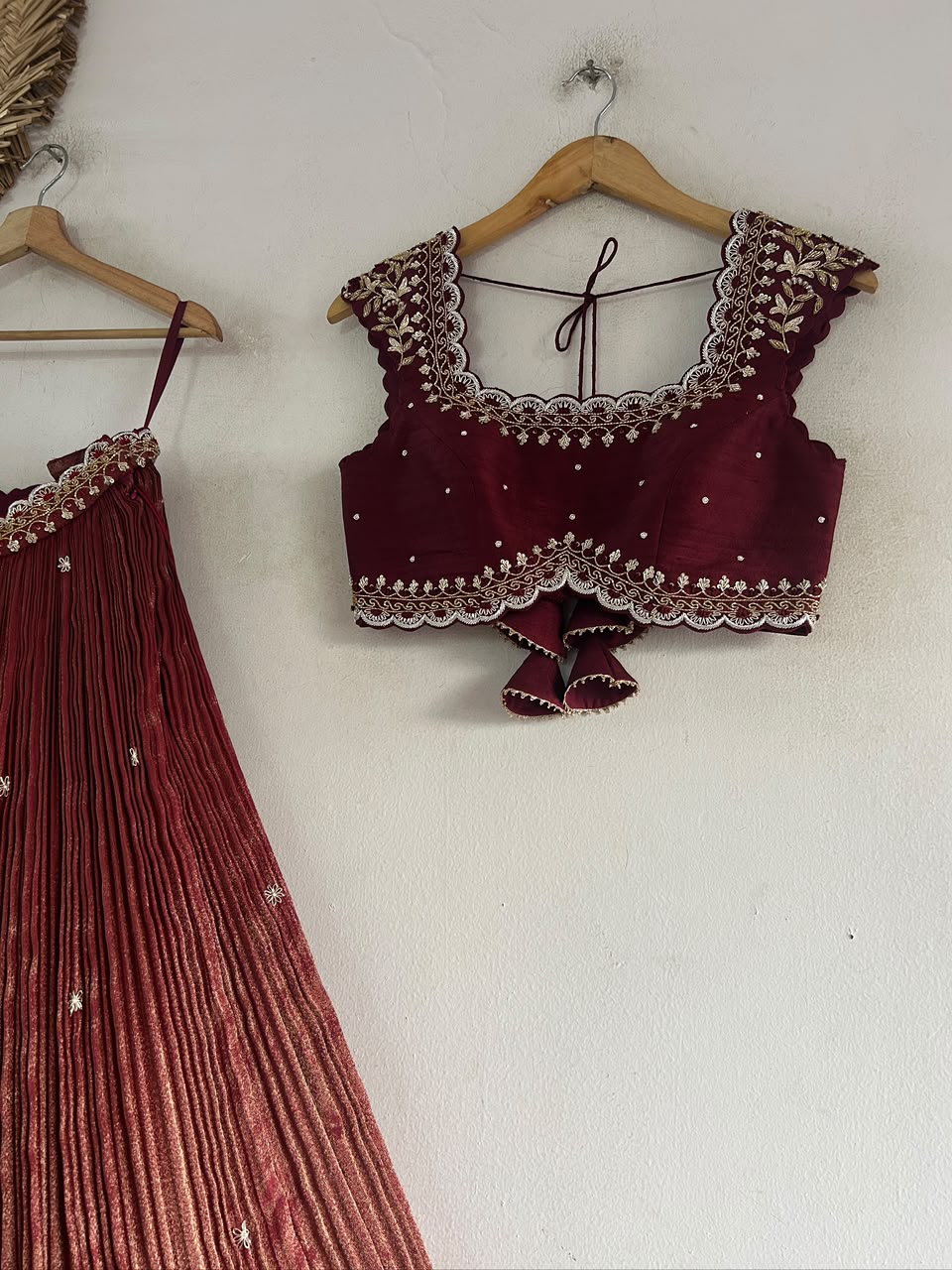 Metalic Tissue Lehenga