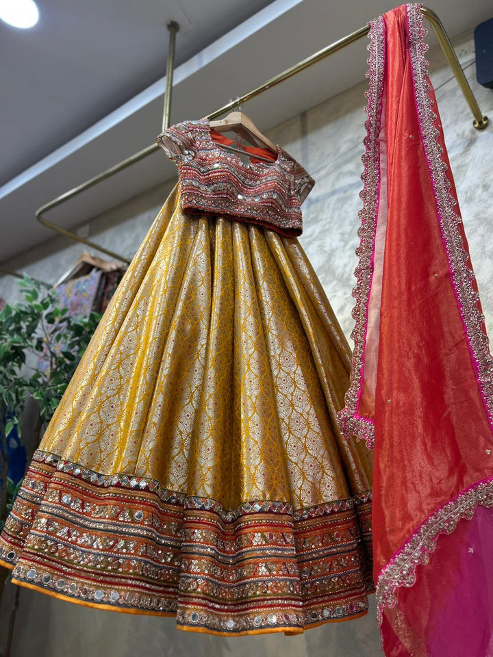 Yellow Banaras Silk Lehenga