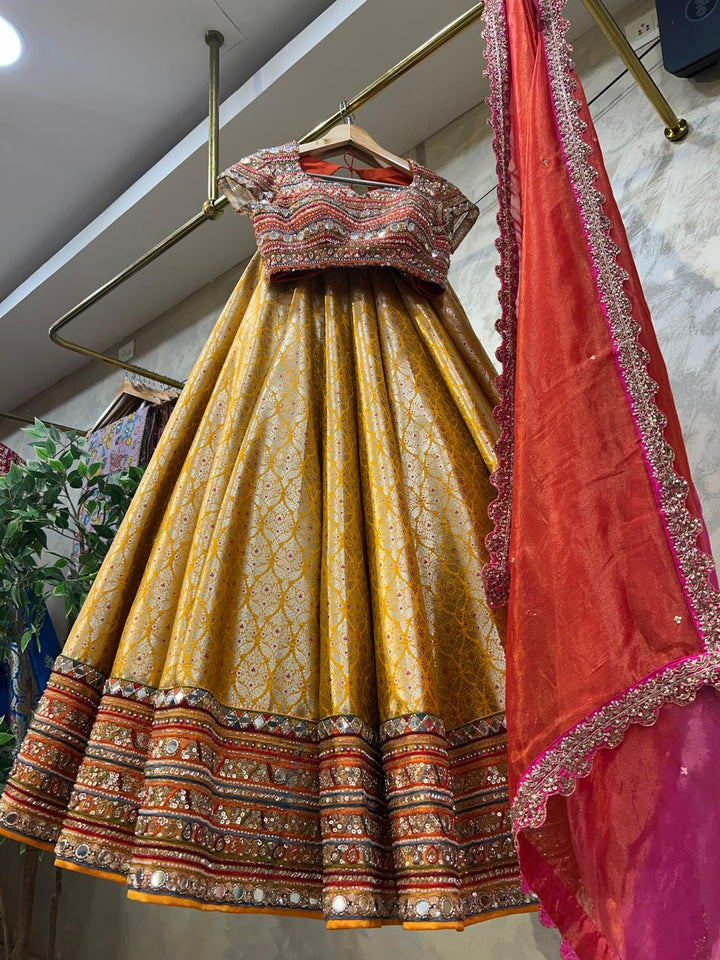 Yellow Banaras Silk Lehenga