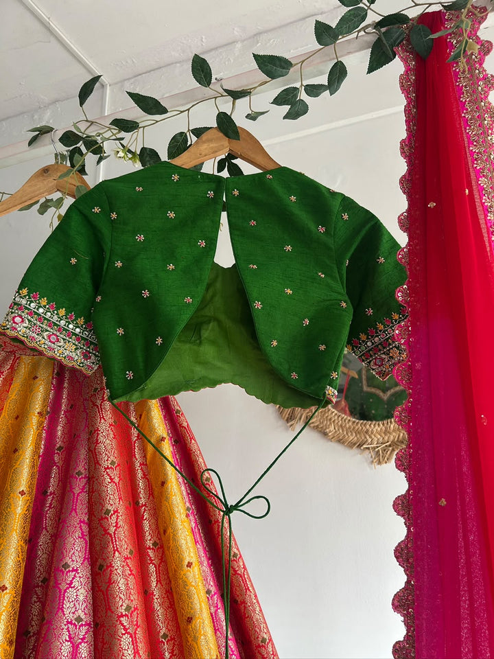Multicolor Banaras Silk Lehenga