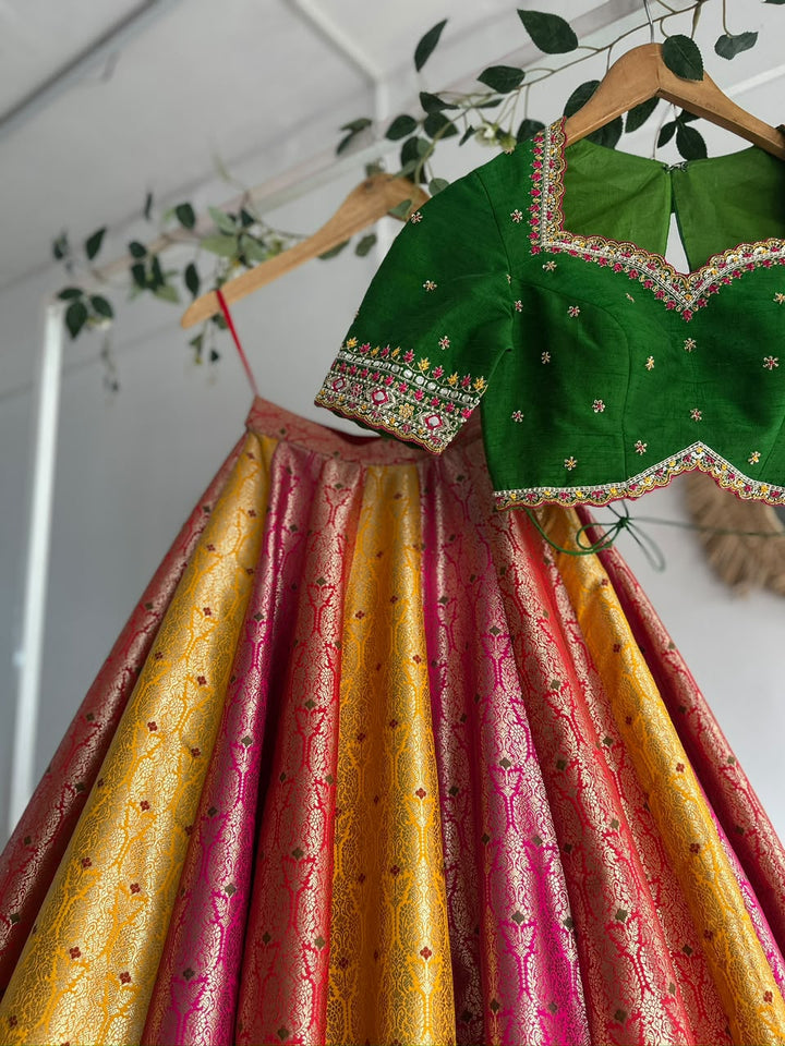 Multicolor Banaras Silk Lehenga
