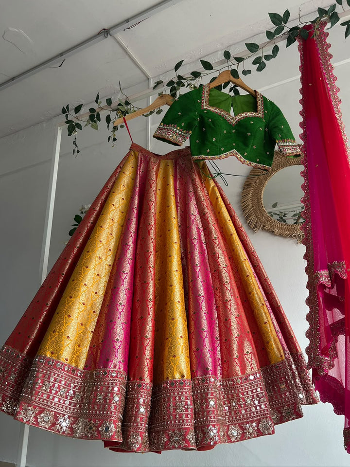 Multicolor Banaras Silk Lehenga