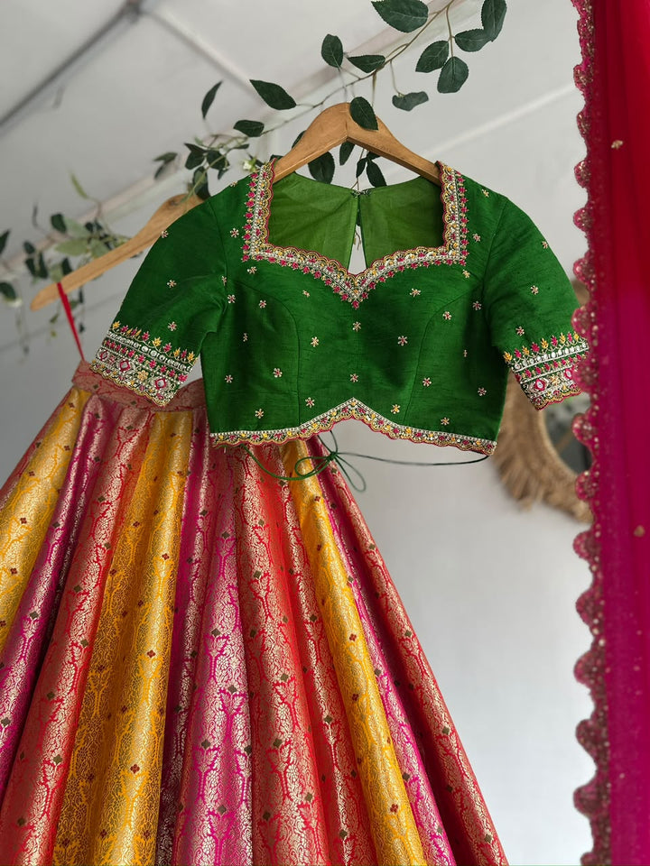 Multicolor Banaras Silk Lehenga