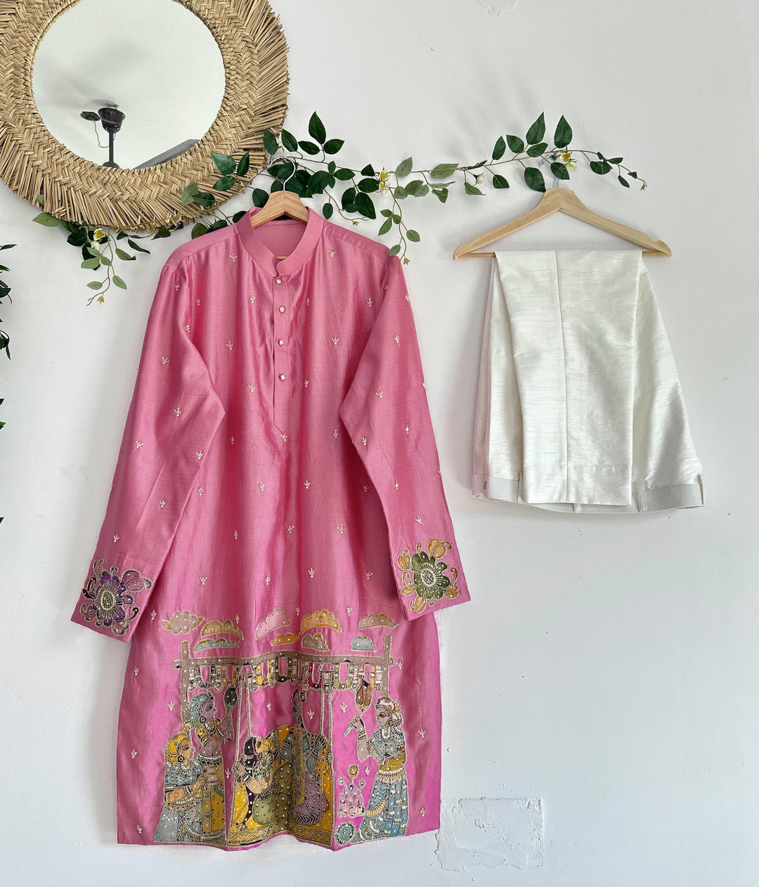 Pink Pen Kalamkari Kurta