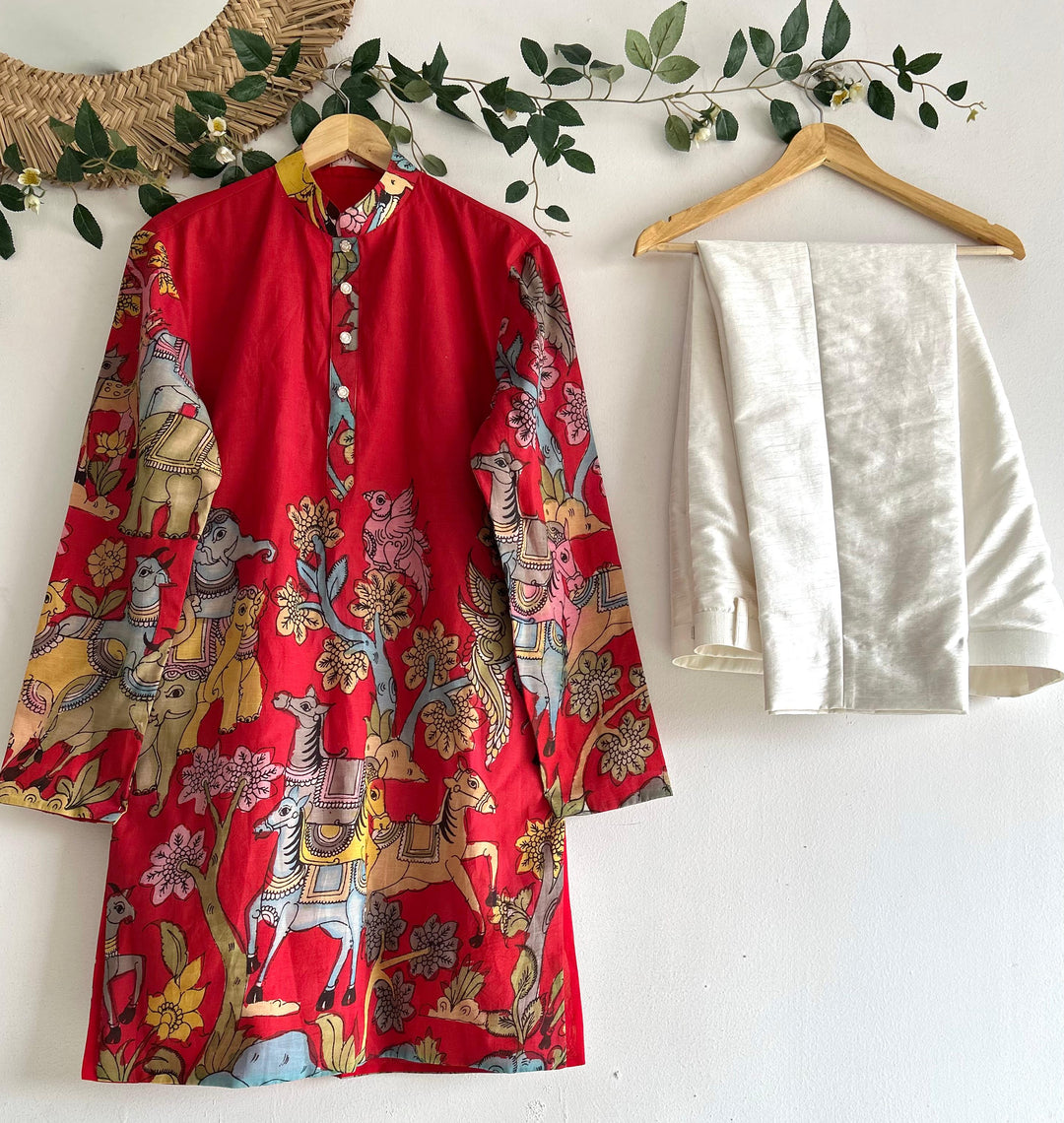Red Pen Kalamkari Kurta (Copy)