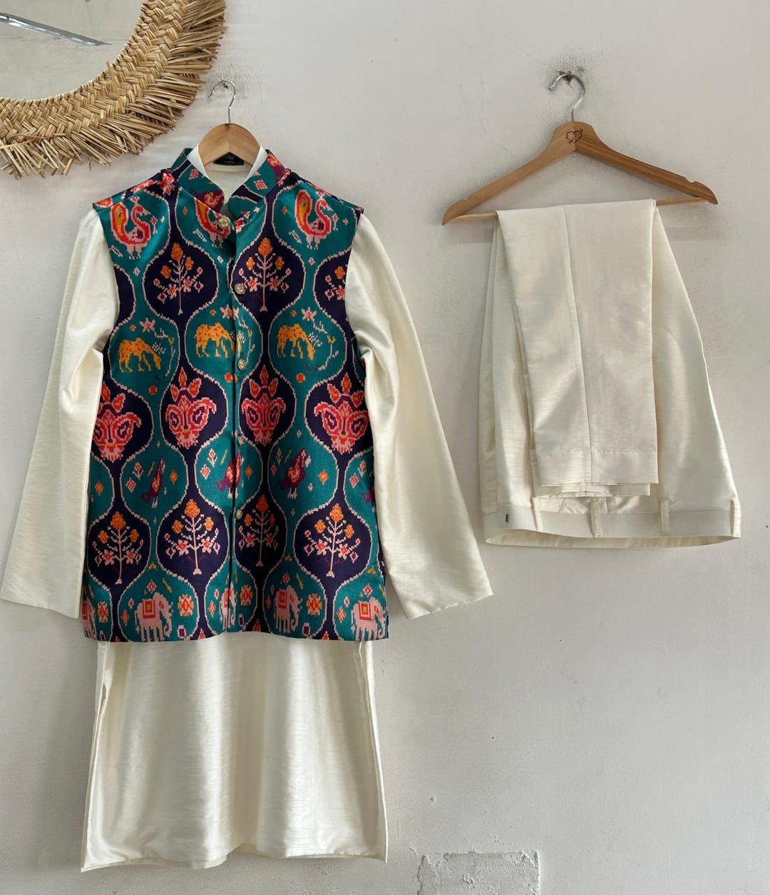Offwhite Patola Jacket Set