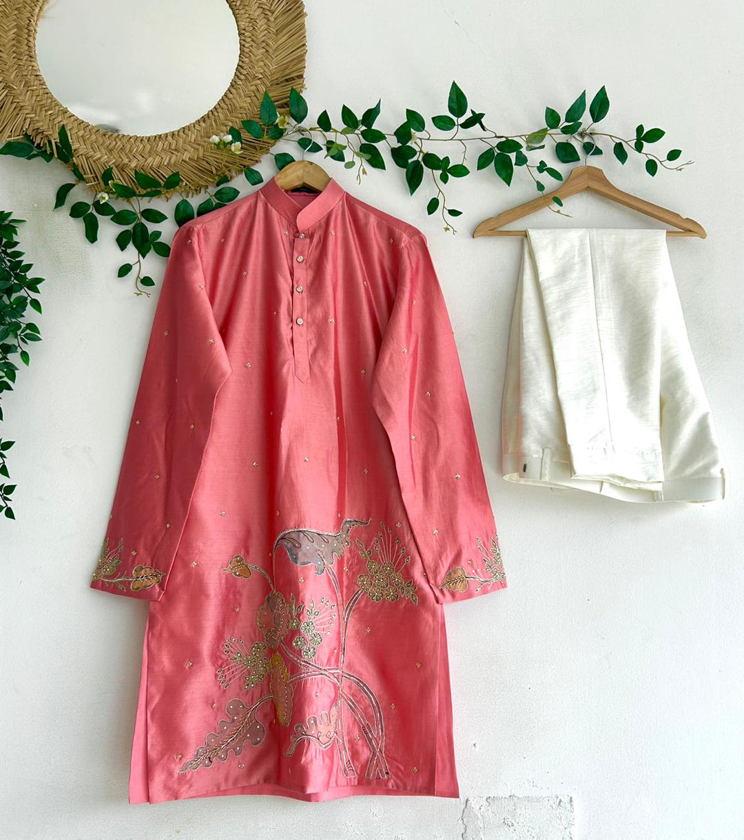 Pink Pen Kalamkari Kurta