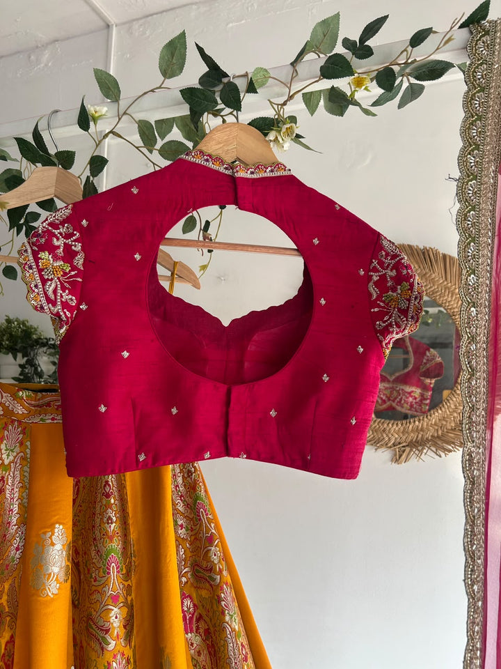 Yellow Banaras Silk Lehenga
