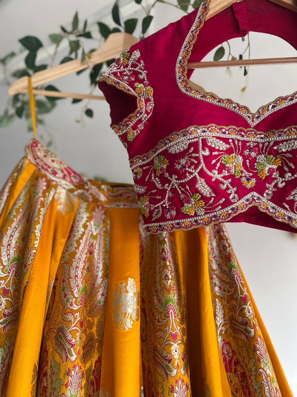 Yellow Banaras Silk Lehenga