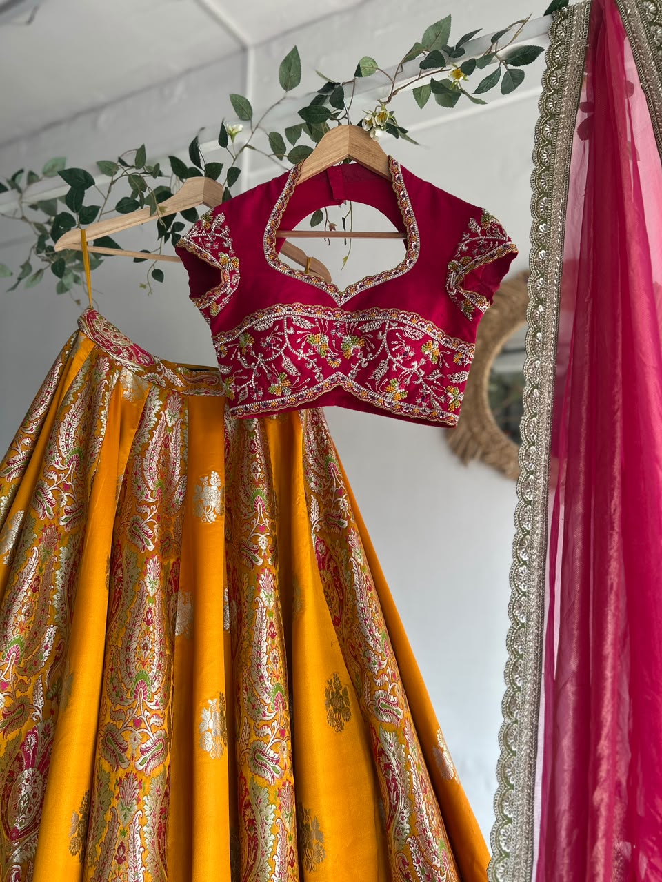 Yellow Banaras Silk Lehenga