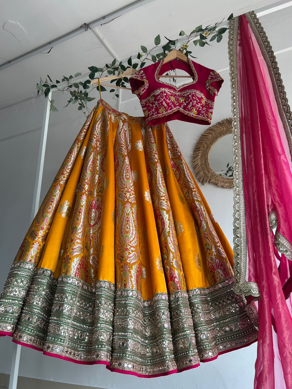 Yellow Banaras Silk Lehenga