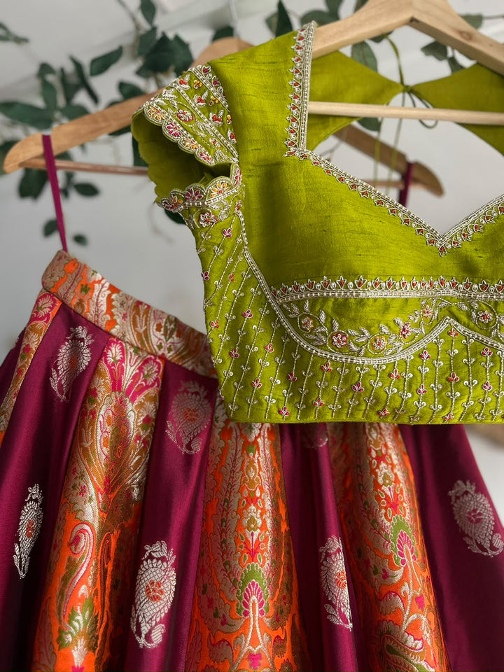 Multicolor Banaras Silk Lehenga