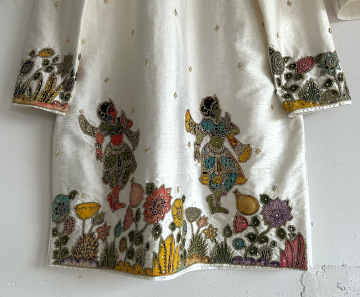 Offwhite Pen Kalamkari Kurta