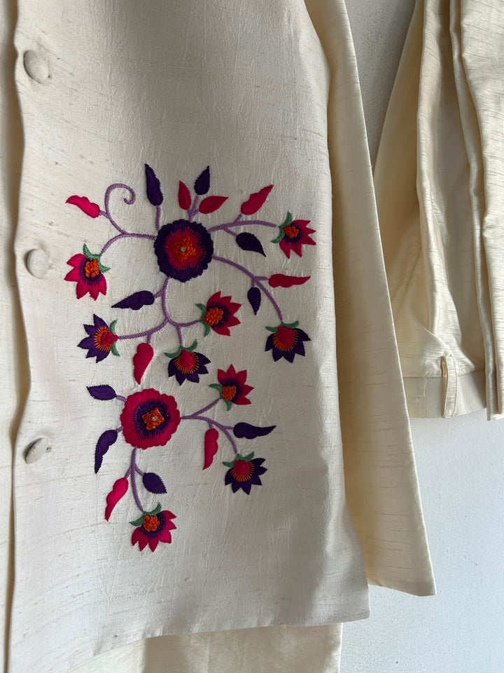 Offwhite Handwork Jacket Set