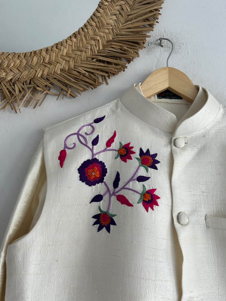 Offwhite Handwork Jacket Set