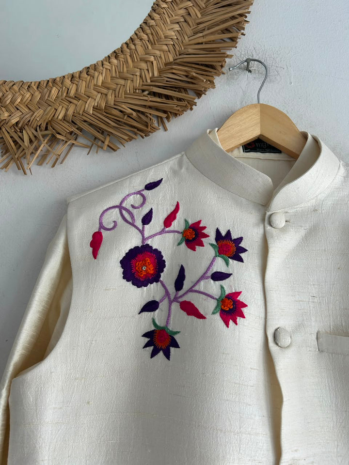 Offwhite Handwork Jacket Set