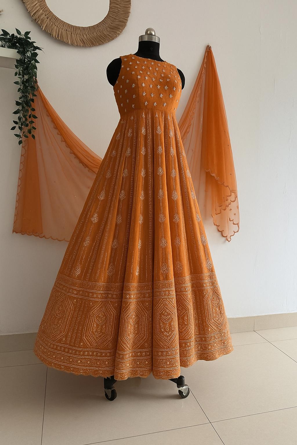 Yellow Chikankari Dress