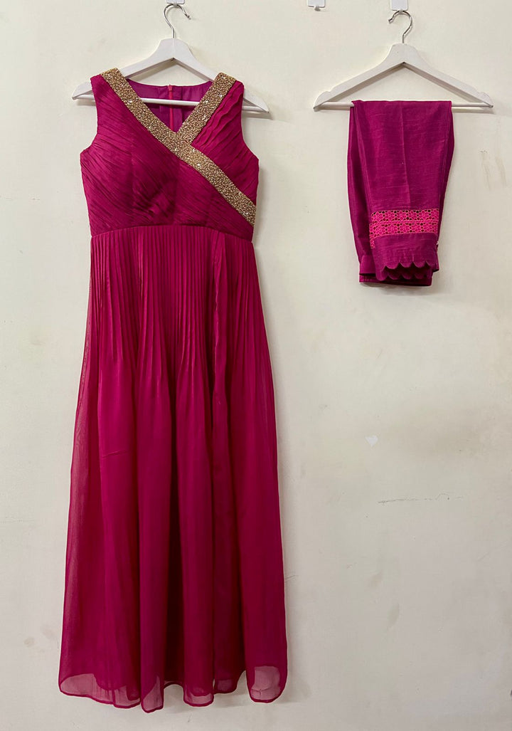 Pink Handwork Dress