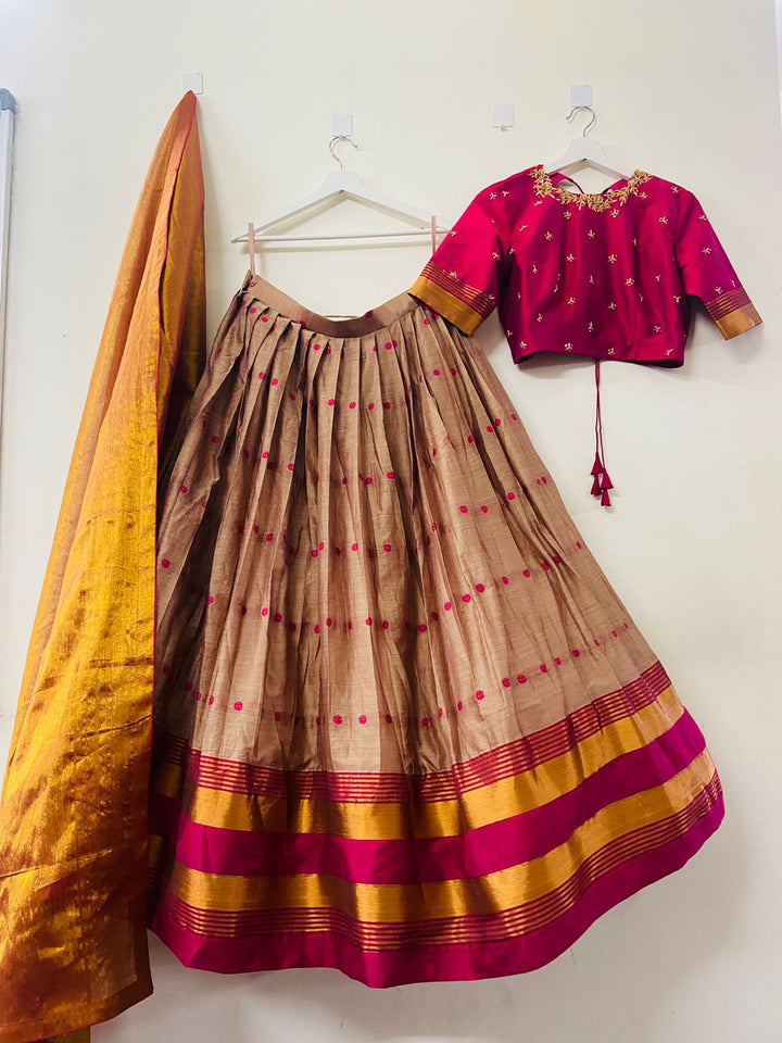 Semi Silk Handloom Lehenga