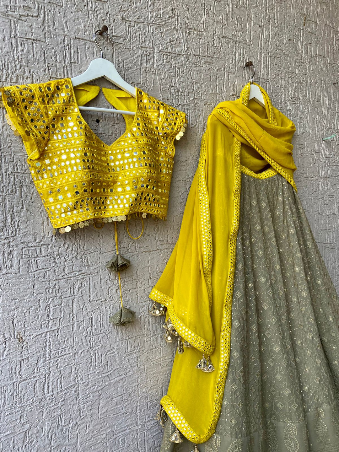 Yellow Chikankari Lehenga