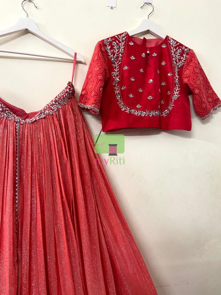 Peach Handwork Chikankari