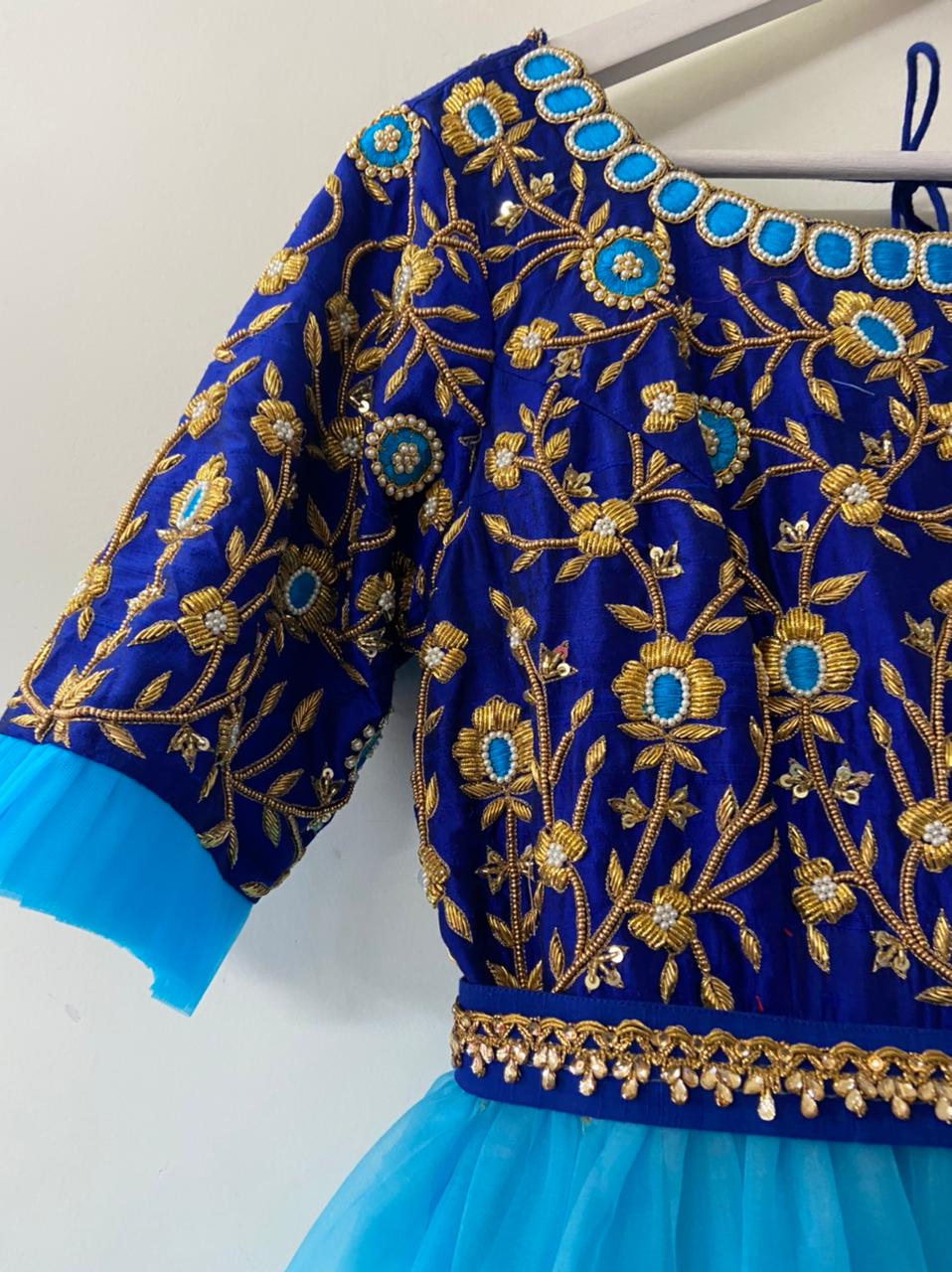 Blue Maggam Dress