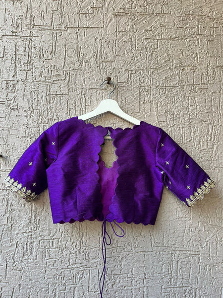 Purple Organza Silk Lehenga
