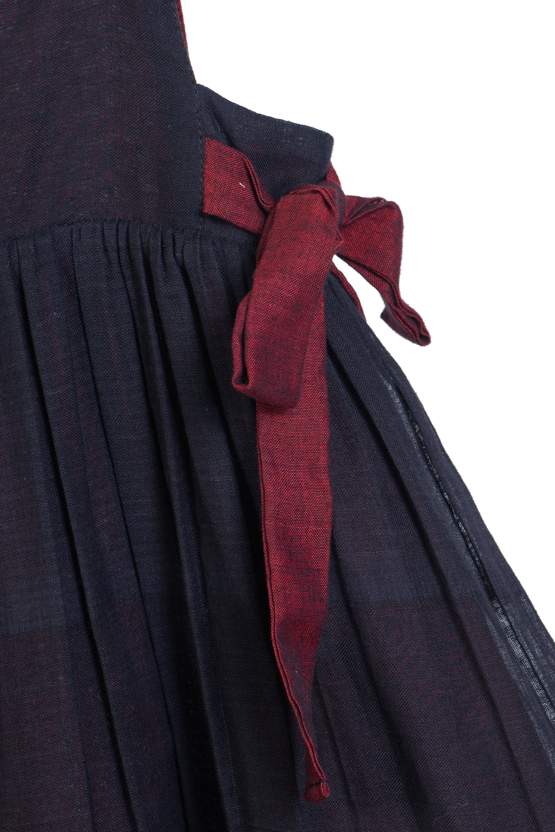 Black and Maroon Zari Cotton dress