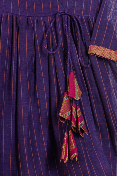Violet Striped Cotton Dress