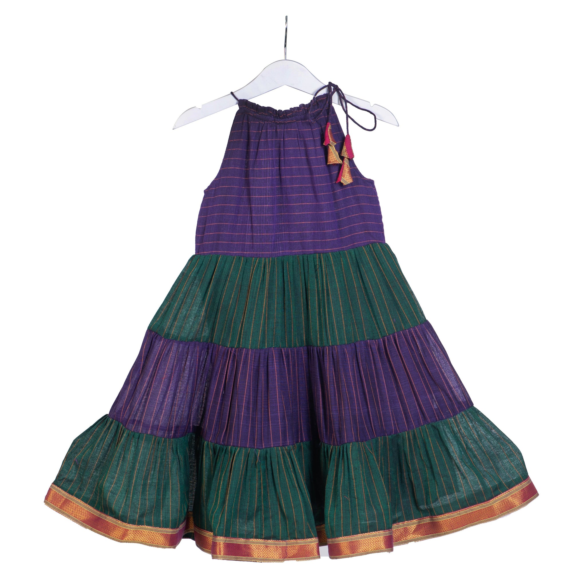 Green and Violet Frilly Dress